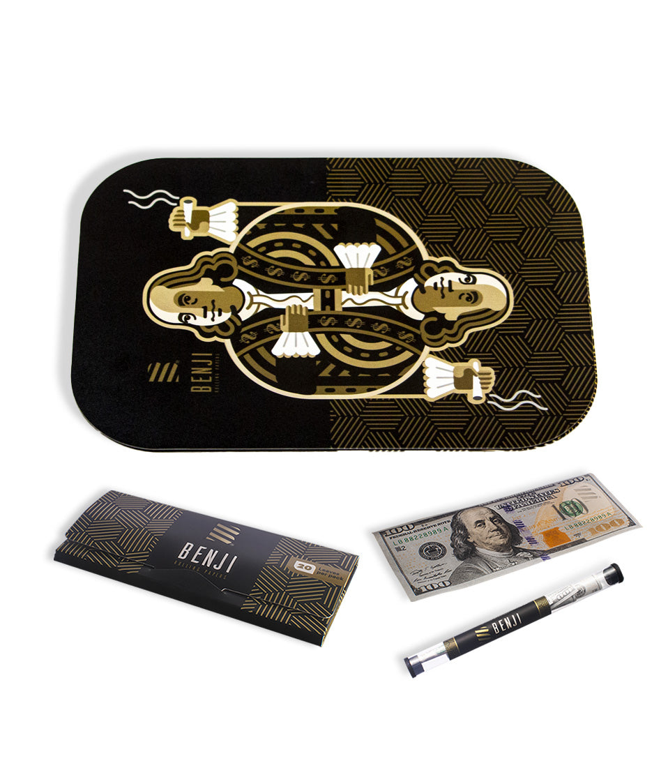 Benji OG Metal Rolling Tray with Magnetic Lid Kit